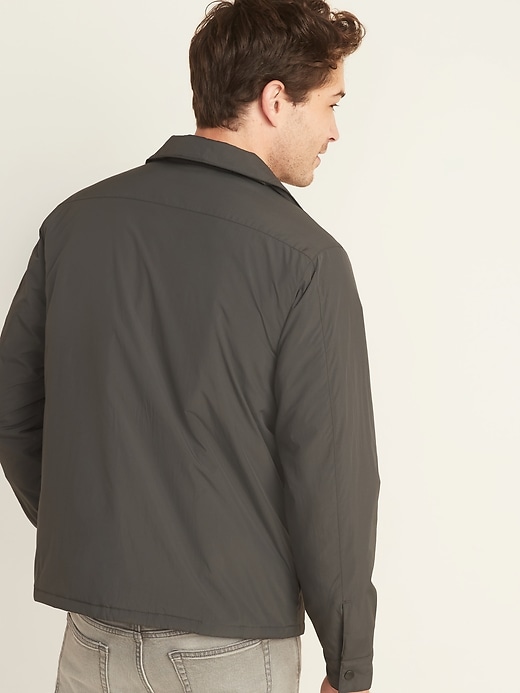 Image number 2 showing, Water-Resistant Nylon Snap-Front Shirt Jacket