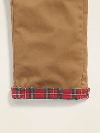 View large product image 3 of 3. Slim Flannel-Lined Built-In Flex Ultimate Khakis