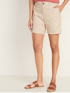 knee length khaki shorts