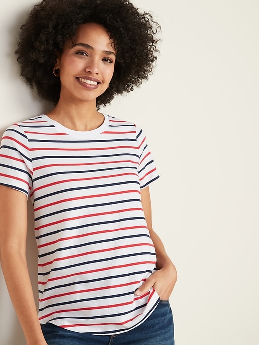 View large product image 1 of 1. EveryWear Striped Short-Sleeve Tee