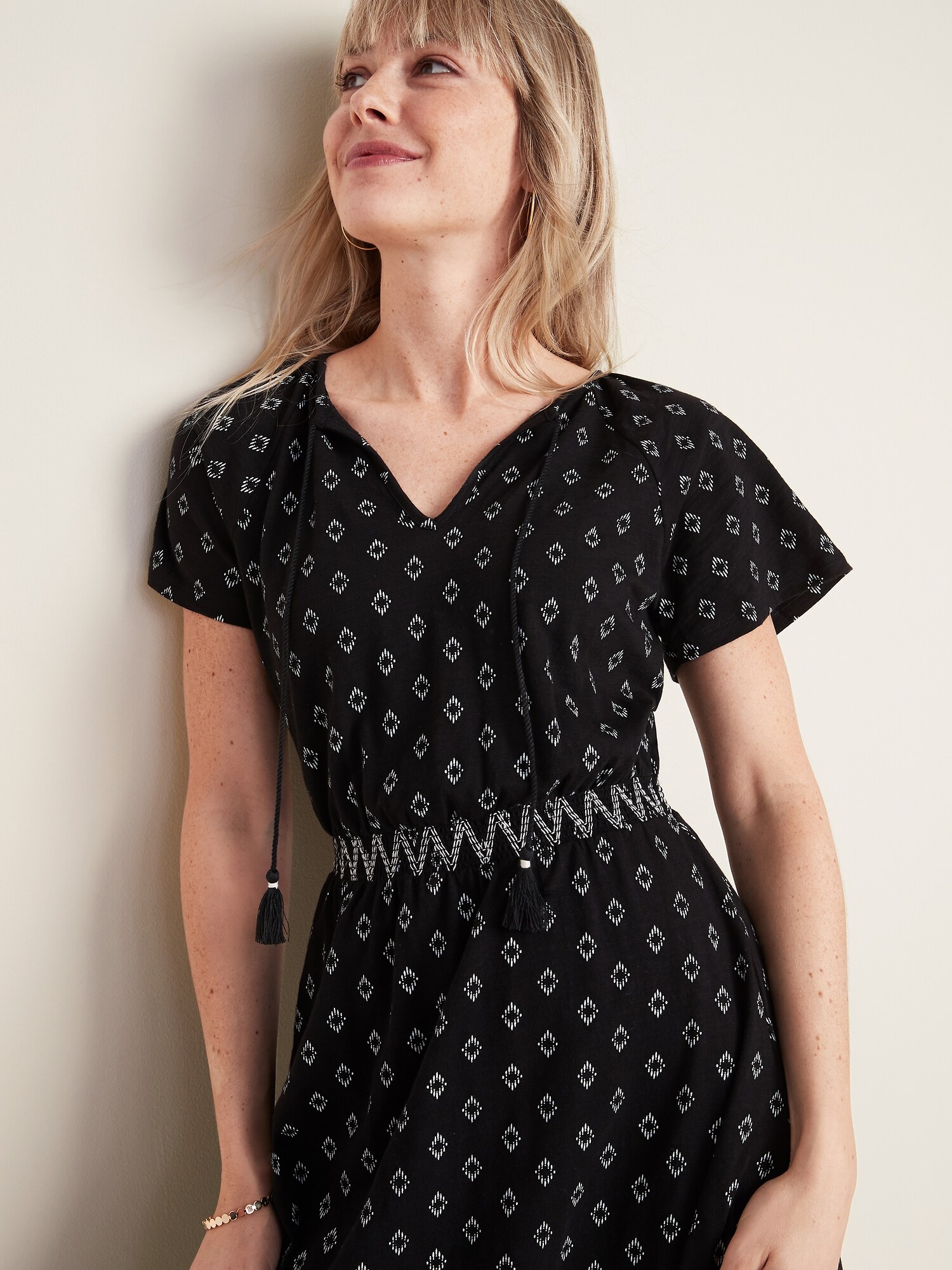 waist defined midi dress