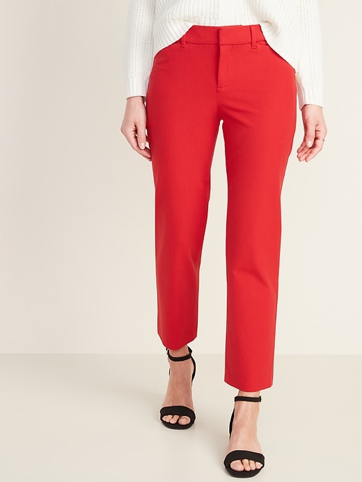 View large product image 1 of 1. All-New Mid-Rise Pixie Straight-Leg Ankle Pants for Women