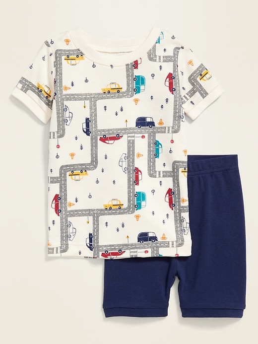View large product image 1 of 2. Car-Print Pajama Set for Toddler & Baby