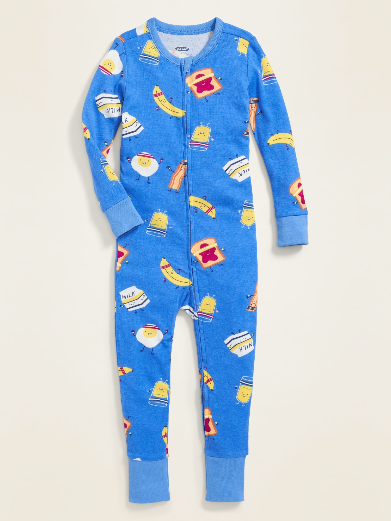 Breakfast Print Pajama One Piece for Toddler Baby