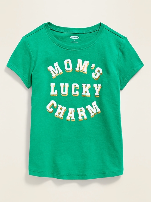 View large product image 1 of 1. St. Patrick's Day Graphic Tee for Toddler Girls