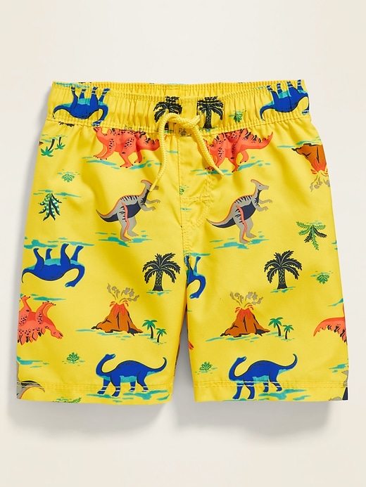 View large product image 1 of 1. Printed Functional Drawstring Swim Trunks for Toddler Boys