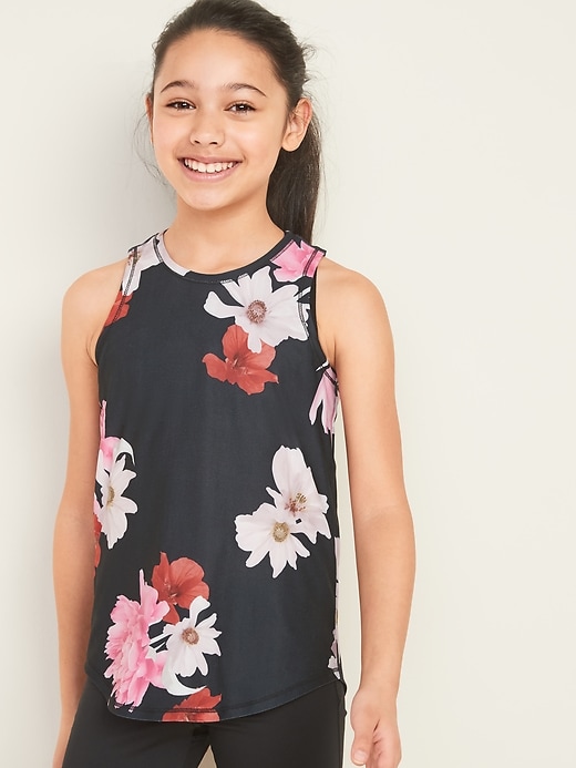 View large product image 1 of 1. Ultra-Soft Breathe ON Tie-Back Tank for Girls