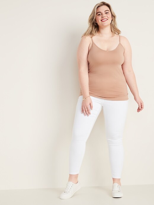 Image number 3 showing, First-Layer Plus-Size V-Neck Cami