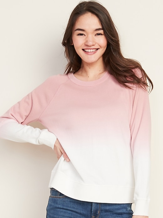 View large product image 1 of 1. Relaxed Vintage Crew-Neck Sweatshirt for Women