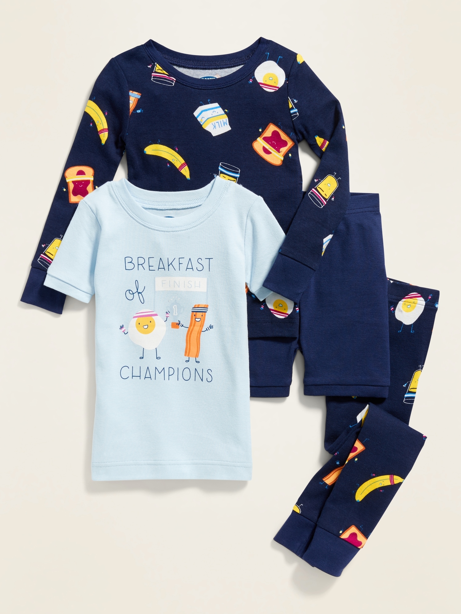 Breakfast of Champions 4-Piece Pajama Set for Toddler & Baby