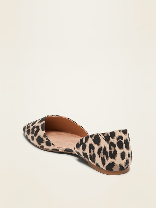 Image number 4 showing, Textile Pointy-Toe D'Orsay Flats