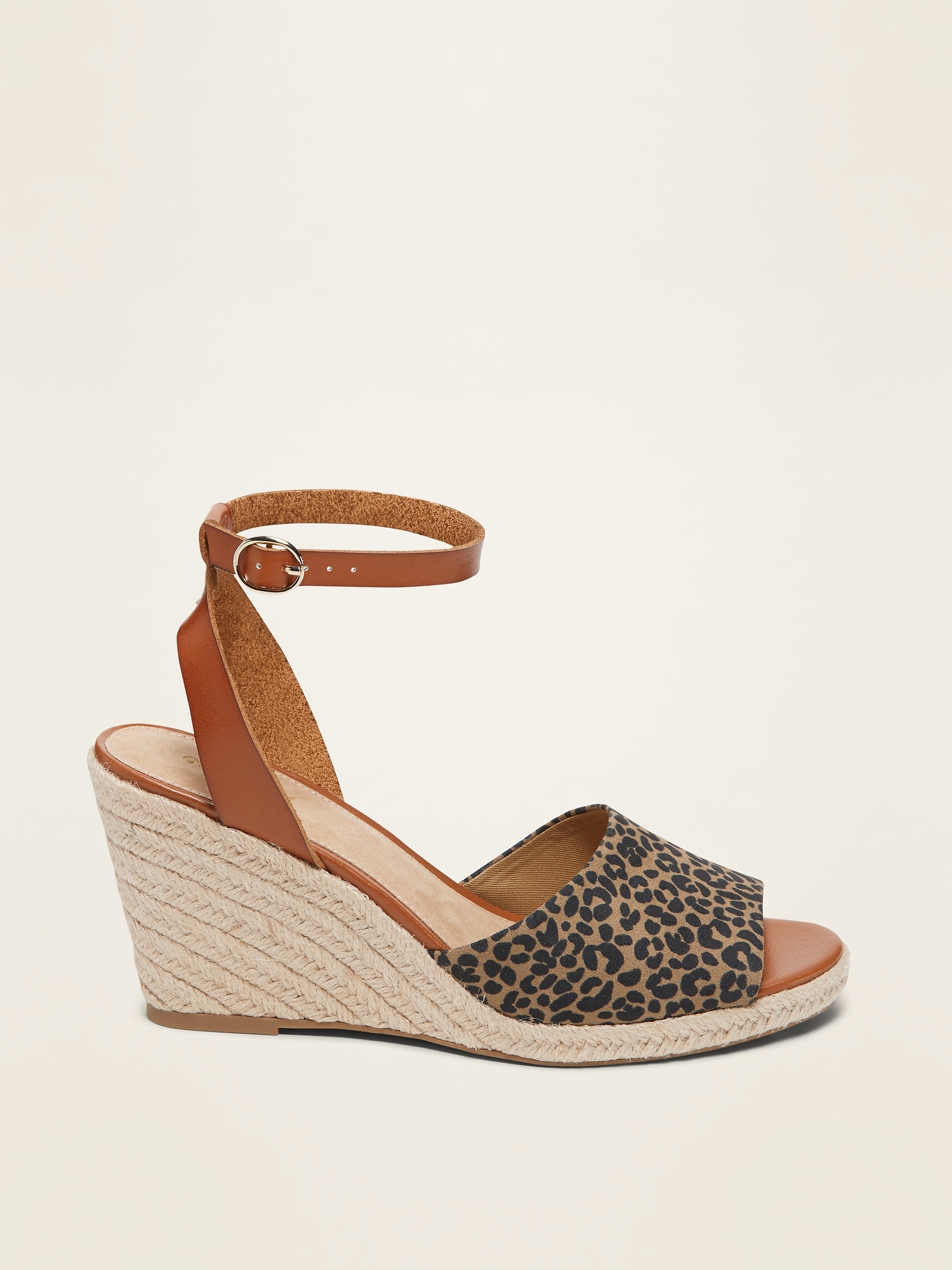Faux-Suede Espadrille Wedge Sandals for 
