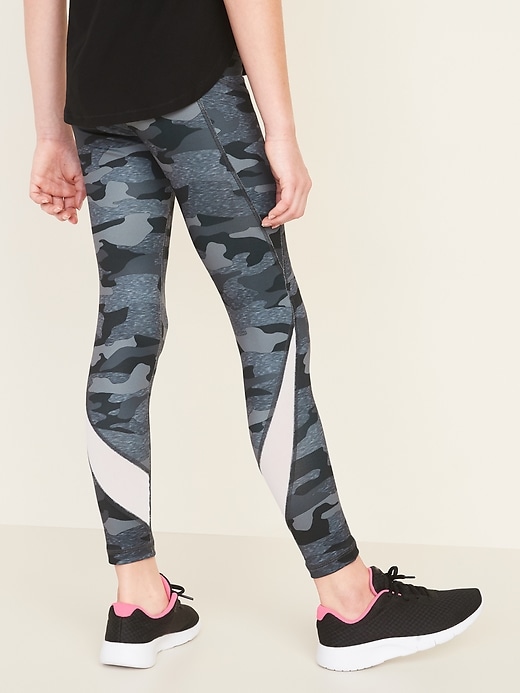 View large product image 2 of 3. Mid-Rise Side-Pocket PowerPress Leggings for Girls