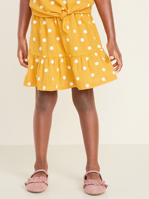View large product image 1 of 1. Printed Tiered-Hem A-Line Skirt for Toddler Girls