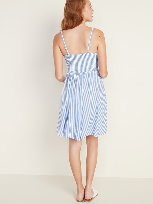 Image number 2 showing, Striped Fit & Flare Cami Mini Dress for Women