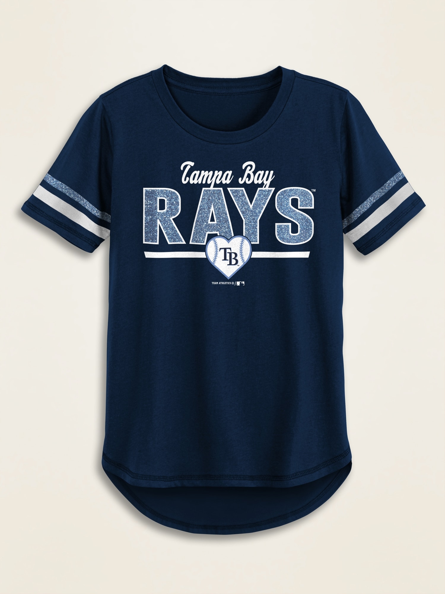 MLB® Team-Graphic Sleeve-Stripe T-Shirt for Girls