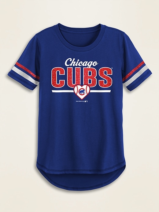 View large product image 1 of 1. MLB&#174 Team-Graphic Sleeve-Stripe T-Shirt for Girls