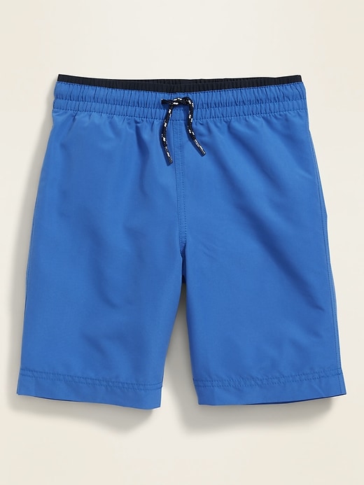 Tipped-Waist Solid-Color Swim Trunks For Boys | Old Navy