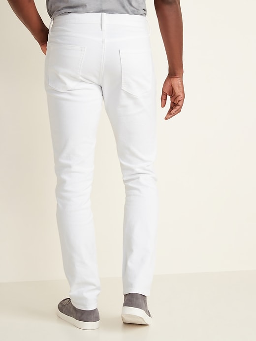 View large product image 2 of 2. Slim Built-In Flex White Jeans