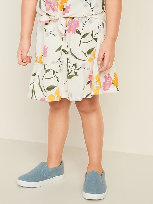 View large product image 1 of 3. Printed Tiered-Hem A-Line Skirt for Toddler Girls