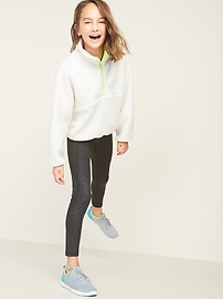 View large product image 3 of 3. Mid-Rise Go-Dry Side-Pocket Elevate Leggings for Girls