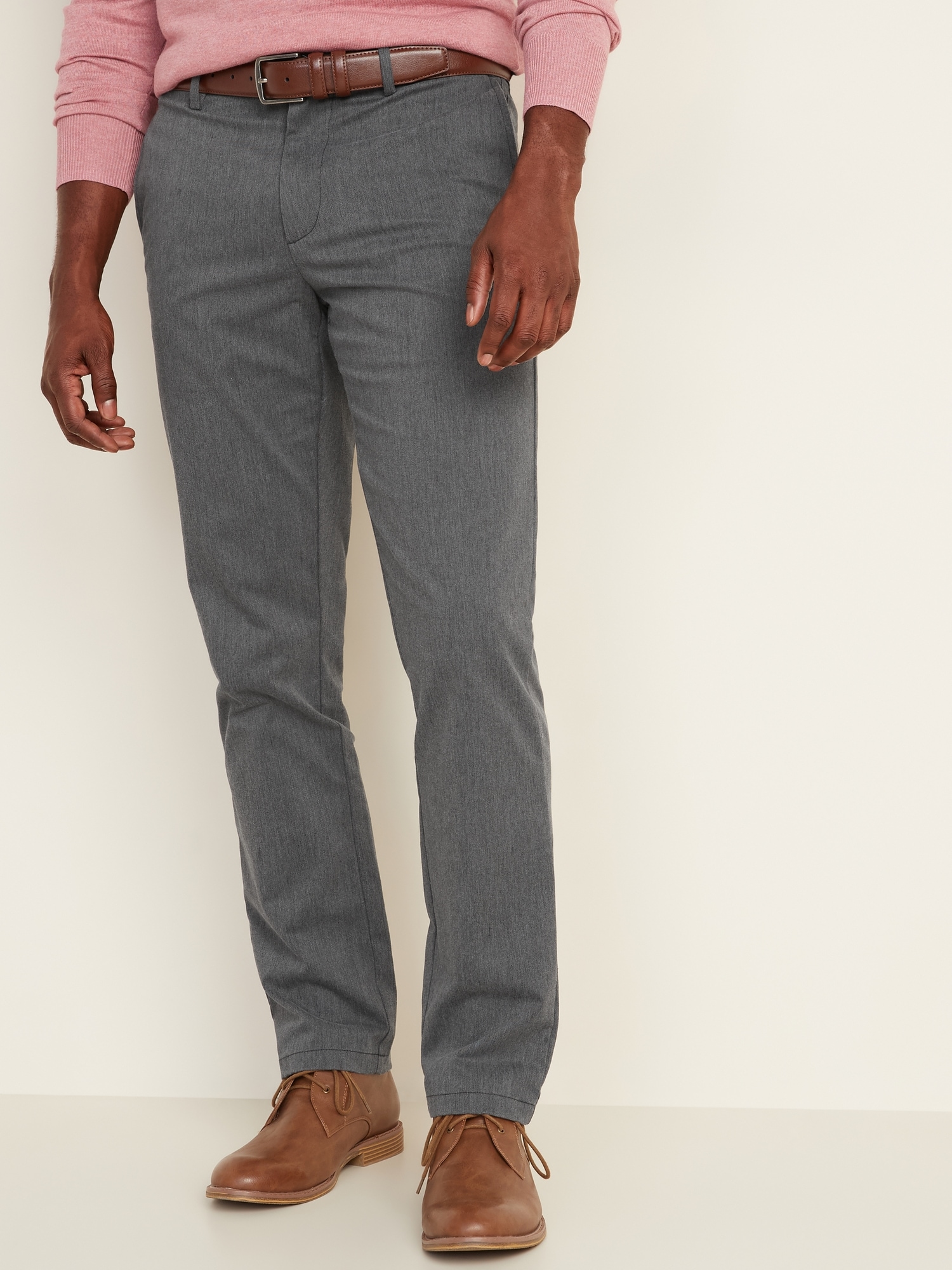 Slim Ultimate Built-In Textured Pants for Men | Navy