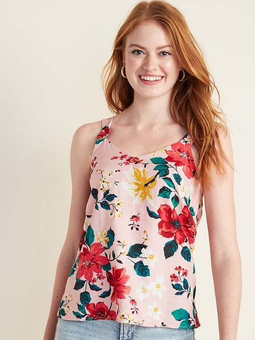 Image number 1 showing, Floral Sateen Cami for Women