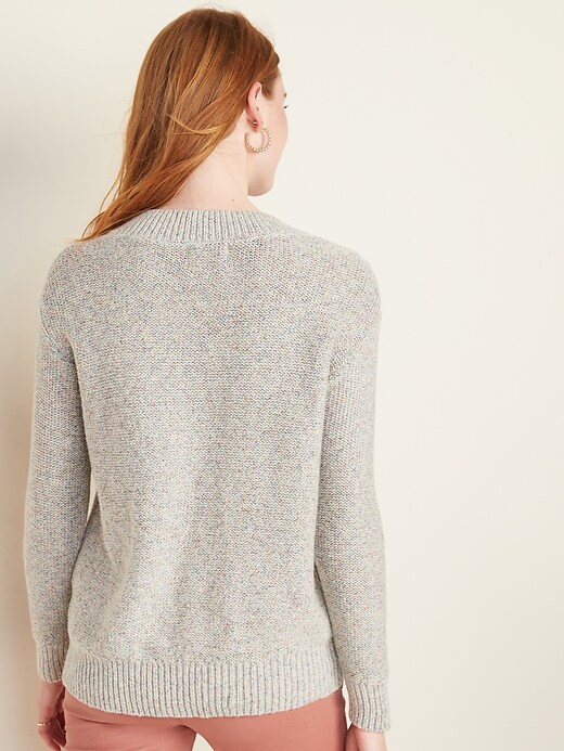 Image number 2 showing, Soft Slouchy V-Neck Sweater for Women