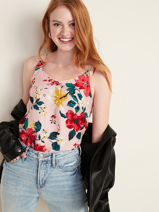 Image number 4 showing, Floral Sateen Cami for Women