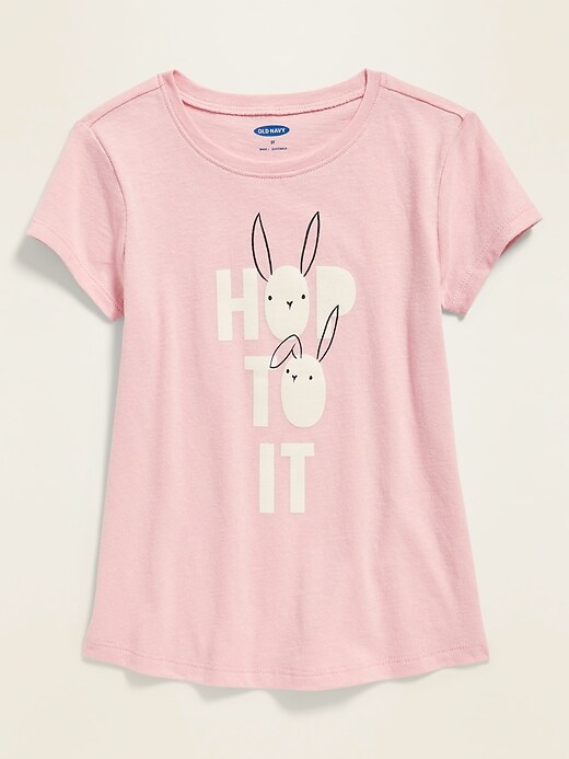 View large product image 1 of 1. Easter Graphic Tee for Toddler Girls