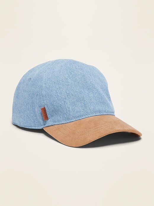 View large product image 1 of 1. Denim Baseball Cap for Toddler Boys
