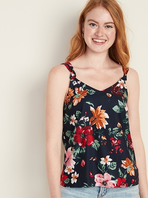 View large product image 1 of 1. Floral Sateen Cami for Women