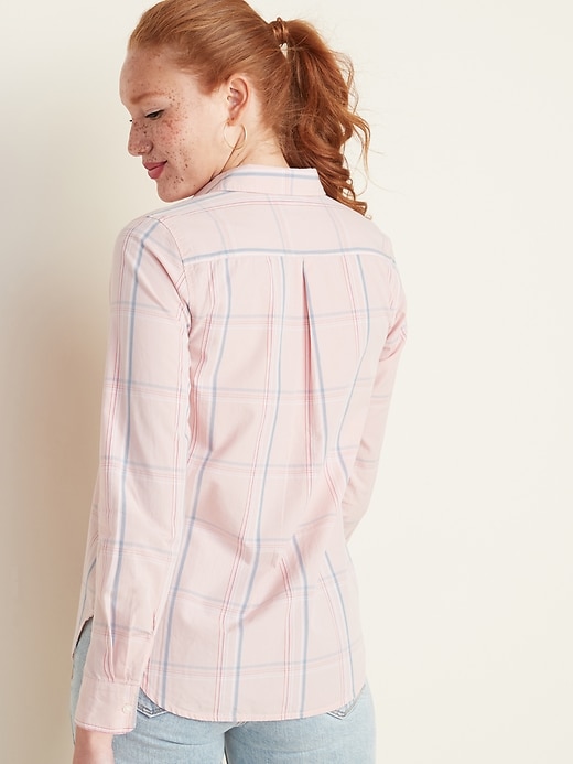 Image number 2 showing, Classic Patterned Shirt for Women