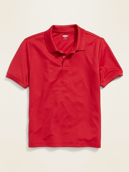 Moisture-Wicking School Uniform Polo Shirt for Boys