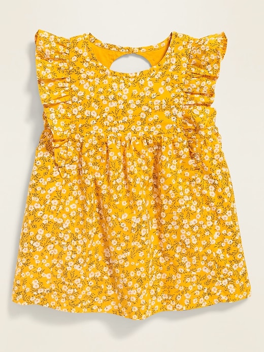View large product image 1 of 1. Printed Ruffle-Trim Dress for Baby
