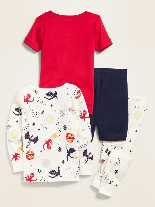 View large product image 2 of 2. Dragon-Graphic 4-Piece Pajama Set for Toddler Boys & Baby