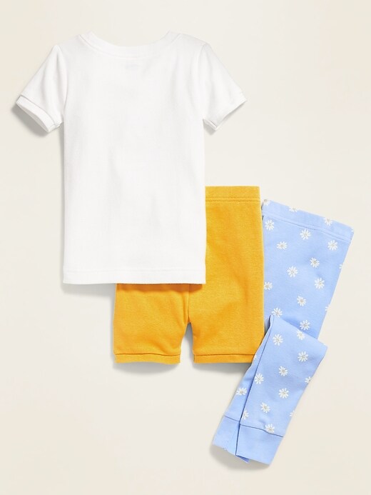 View large product image 2 of 2. "Bee Happy" 3-Piece Pajama Set for Toddler Girls & Baby