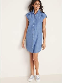 Old navy chambray hotsell shirt dress