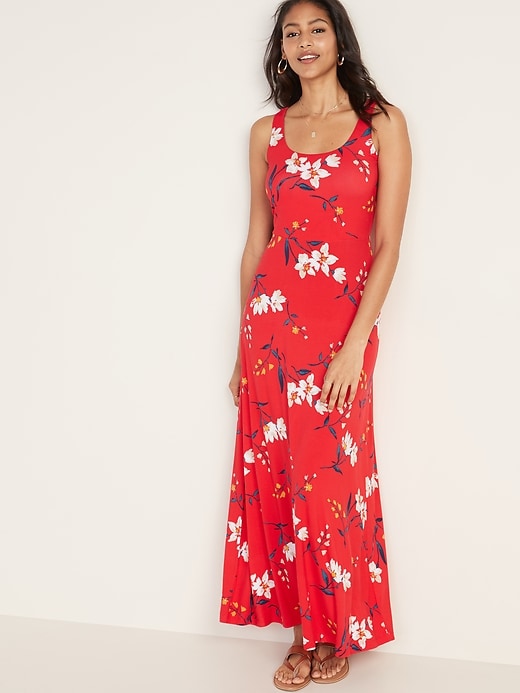 Image number 1 showing, Scoop-Neck Fit & Flare Maxi Dress for Women