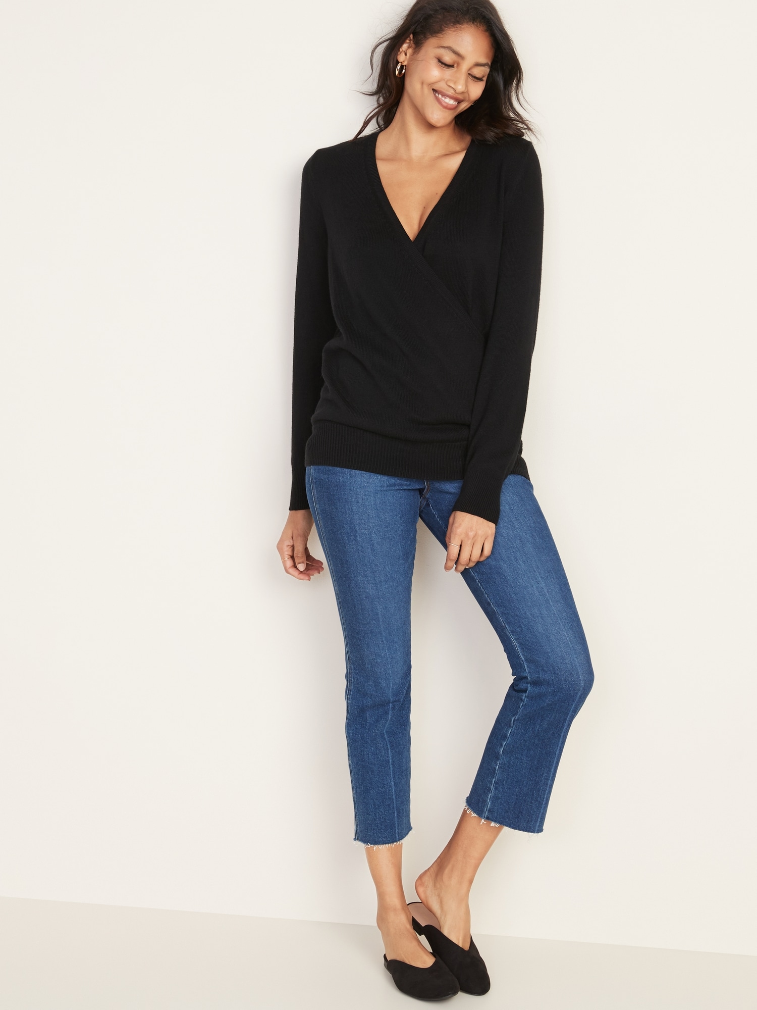 Maternity WrapFront Nursing Sweater Old Navy