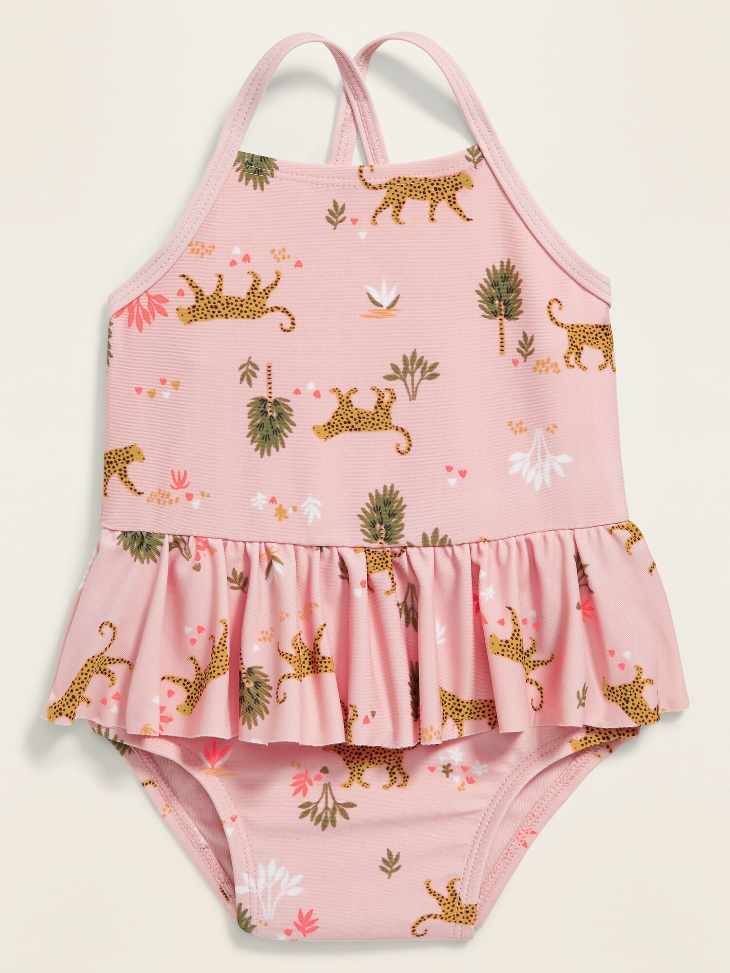 Safari-Print Peplum Swimsuit for Baby 