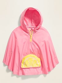 View large product image 4 of 4. Packable Poncho for Toddler Girls