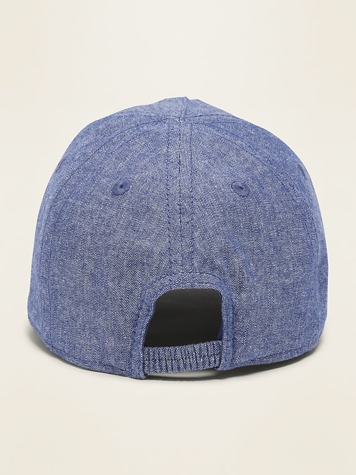 View large product image 2 of 2. Chambray Baseball Cap for Baby