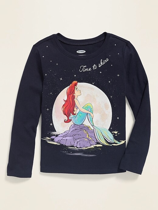 View large product image 1 of 2. Disney&#169 The Little Mermaid "Time to Shine" Long-Sleeve Tee for Toddler Girls