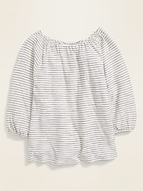 View large product image 4 of 4. Striped Tie-Hem Top for Girls