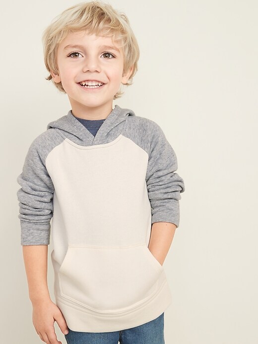 View large product image 1 of 1. Raglan Color-Block Hoodie for Toddler Boys