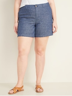 old navy chambray shorts