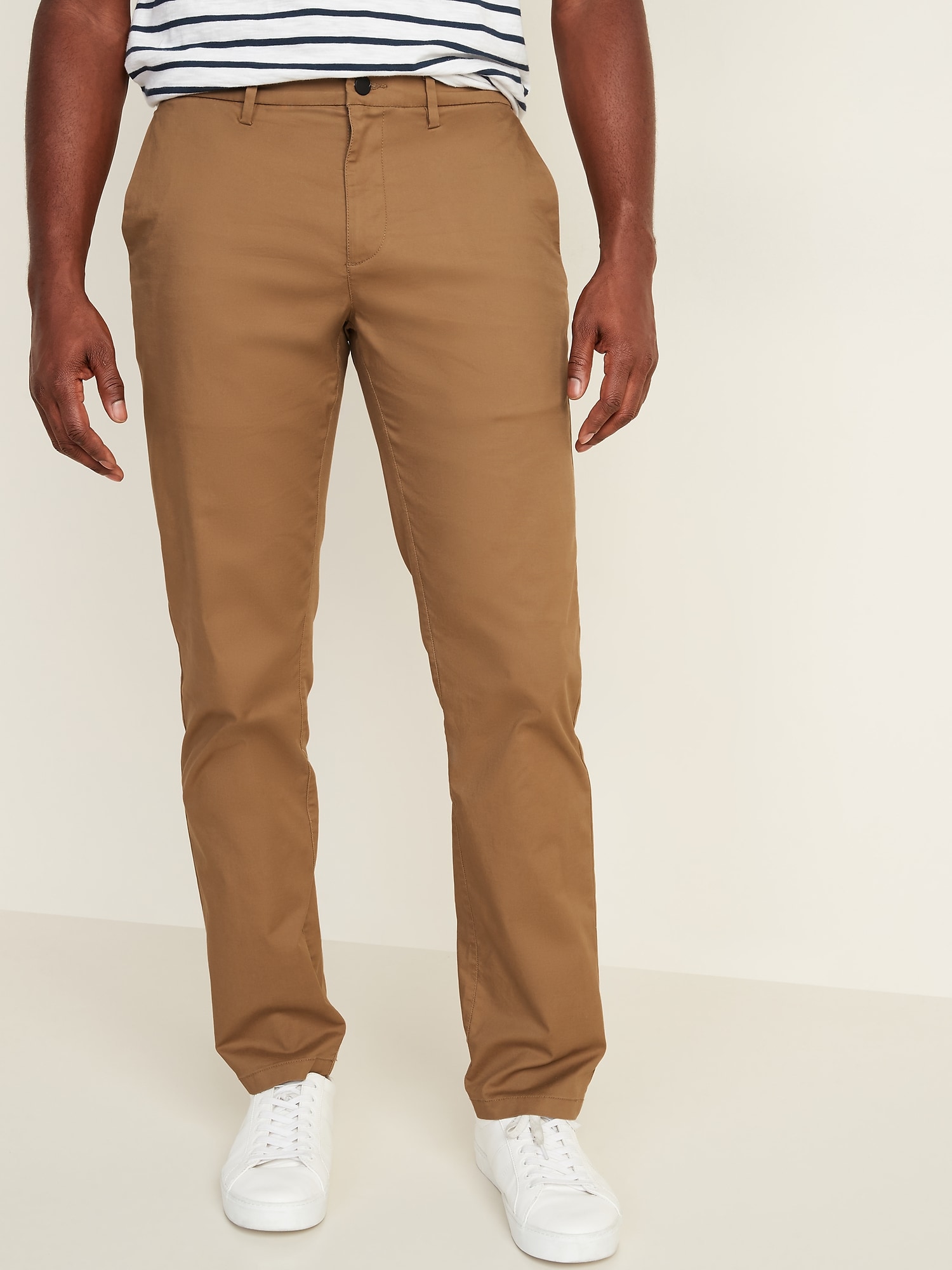 Old Navy Straight Built-In Flex Ultimate Tech Chino Pants for Men brown. 1