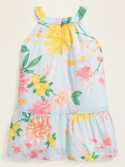 View large product image 2 of 2. Sleeveless Floral High-Neck Dress for Baby