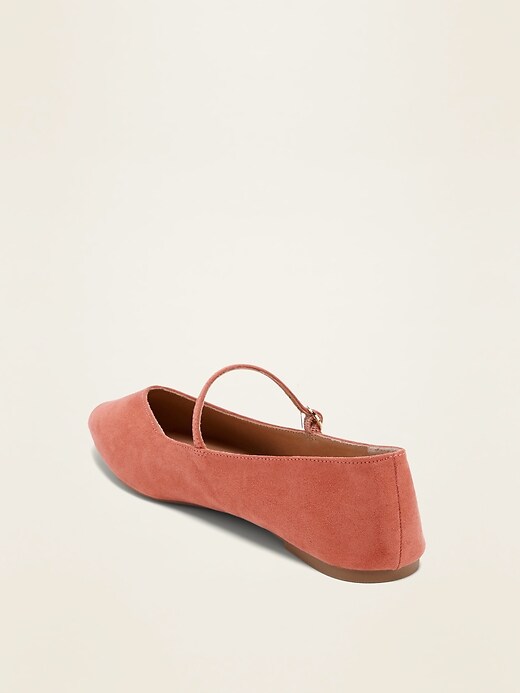 Image number 4 showing, Faux-Suede Mary-Jane Ballet Flats